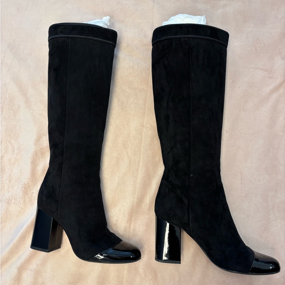 Lanvin High Heel Tall Suede Boot Size 38
